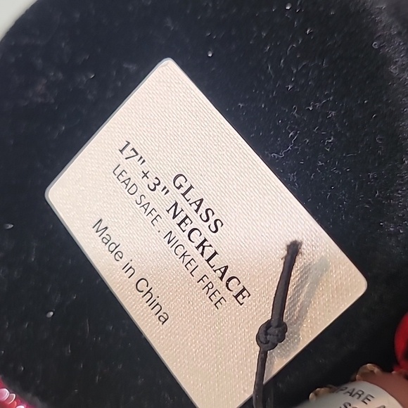 ❤️🔹️Piper K🔹️ Red Beaded Glass 17" Necklace - Picture 4 of 10